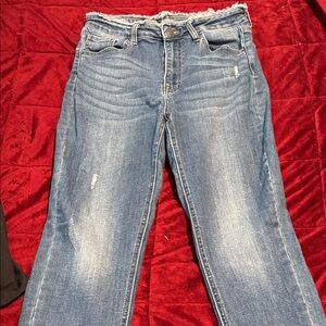Stylish Blue Straight Leg Jeans
